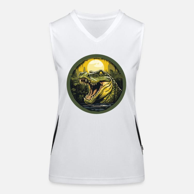 Krokodil Funktionelles Kontrast-Tank Top für Frauen