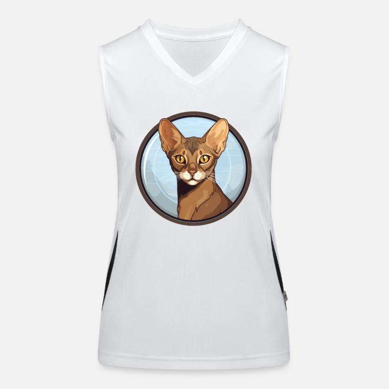 Abessinierkatze Funktionelles Kontrast-Tank Top für Frauen