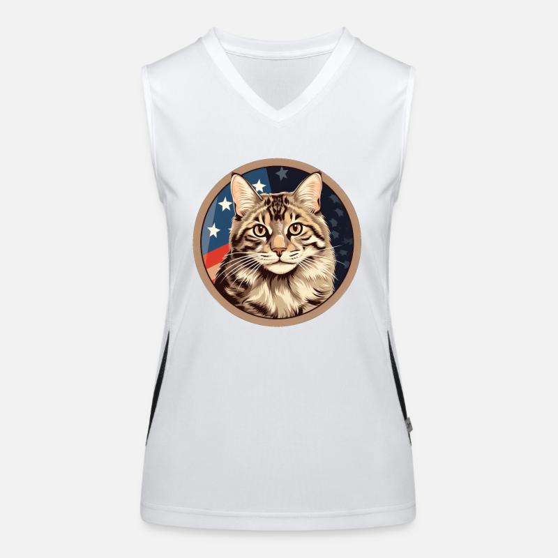 American Bobtail Cat Women's Functional Contrast Tank Top