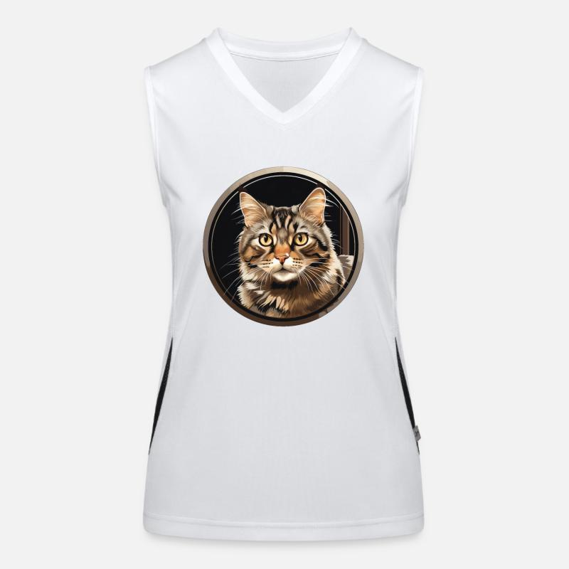 Chat bobtail américain Débardeur respirant contrasté Femme