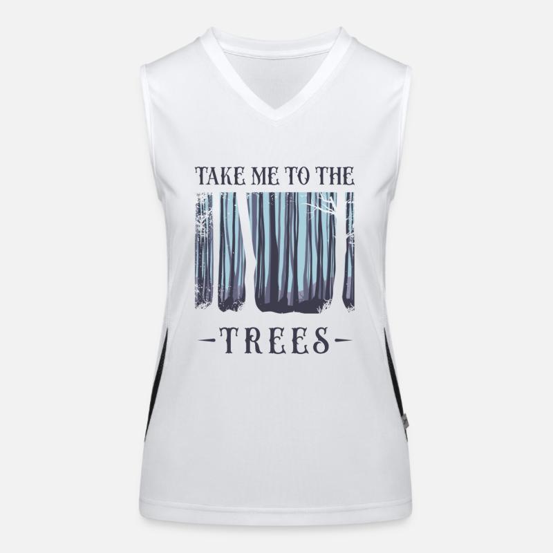 Baum, Baum Wald, Natur, Funktionelles Kontrast-Tank Top für Frauen