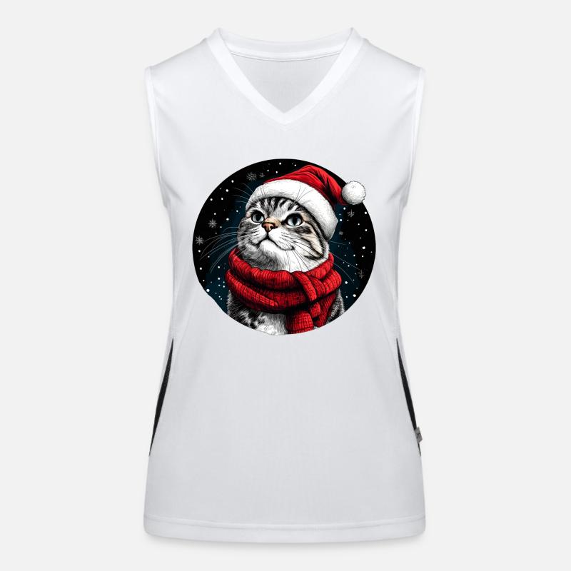 Chats Noël Débardeur respirant contrasté Femme