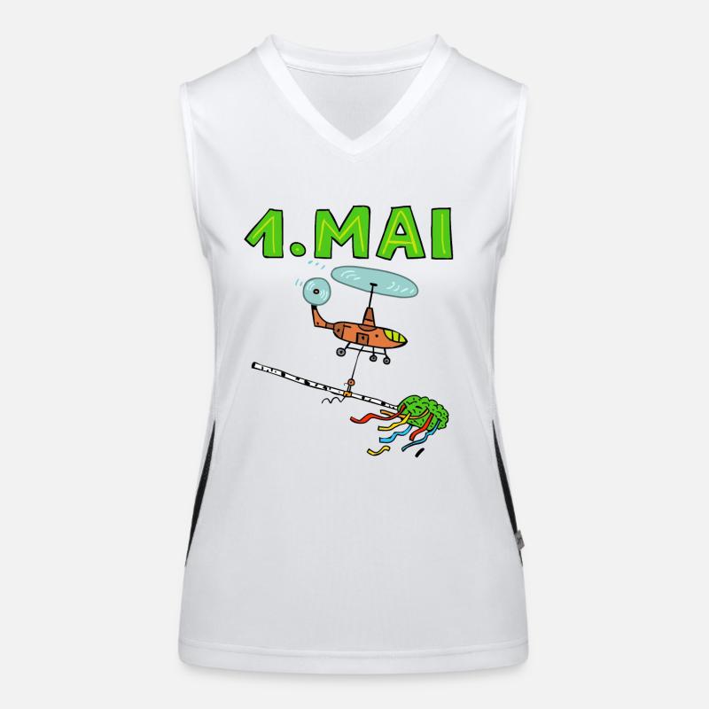 Erster Mai Funktionelles Kontrast-Tank Top für Frauen