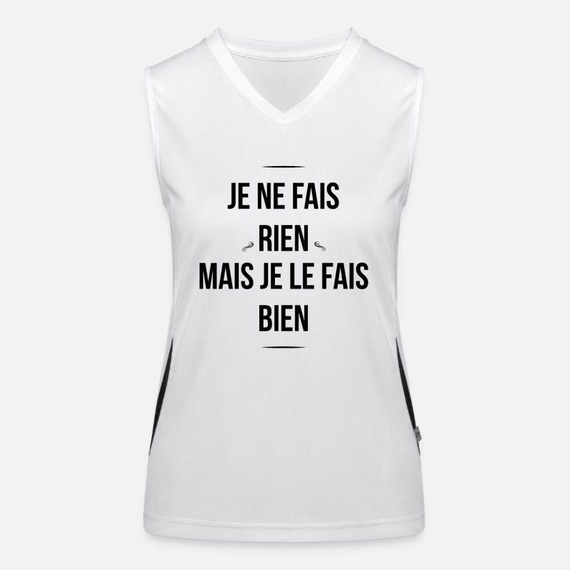 Je ne fais rien Débardeur respirant contrasté Femme