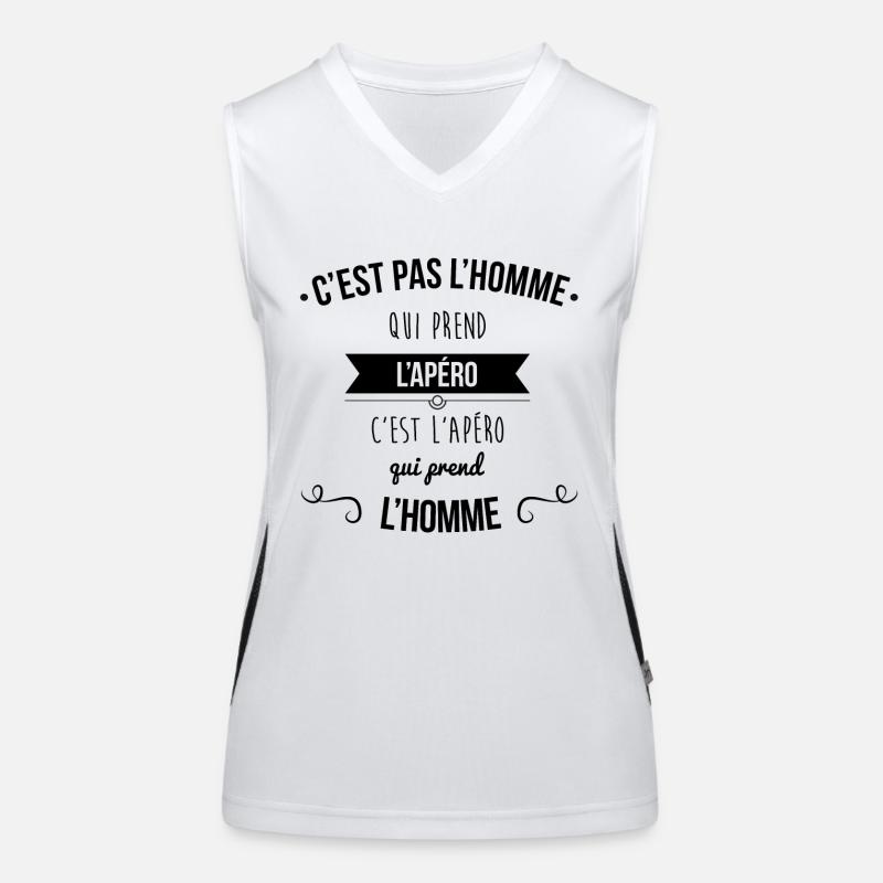 C’est pas l’homme... Débardeur respirant contrasté Femme