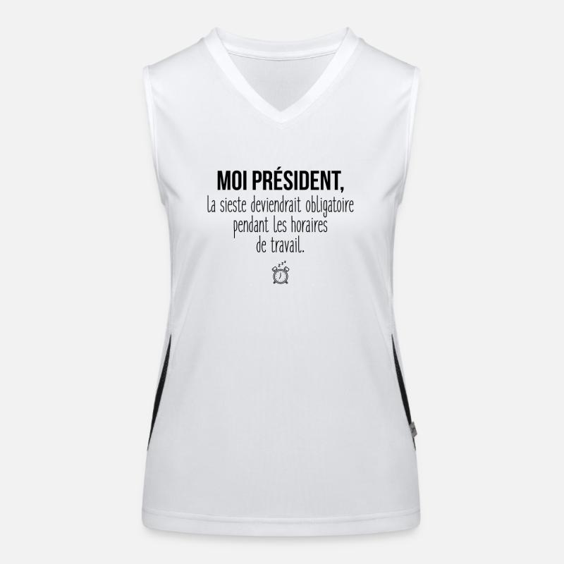 La sieste deviendrait... Débardeur respirant contrasté Femme