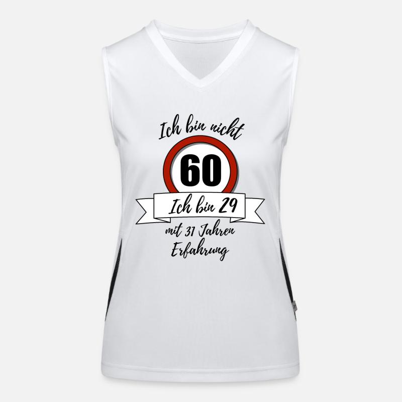 Ich bin nicht 60! Funktionelles Kontrast-Tank Top für Frauen