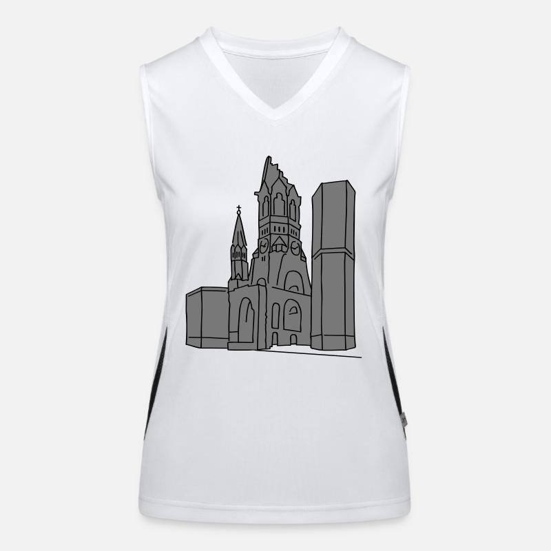 Gedächtniskirche Berlin 2 Funktionelles Kontrast-Tank Top für Frauen