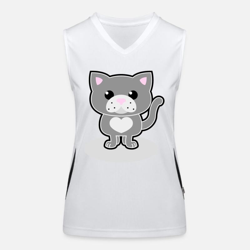 chat doux Débardeur respirant contrasté Femme