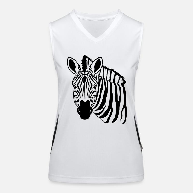Zebra Funktionelles Kontrast-Tank Top für Frauen