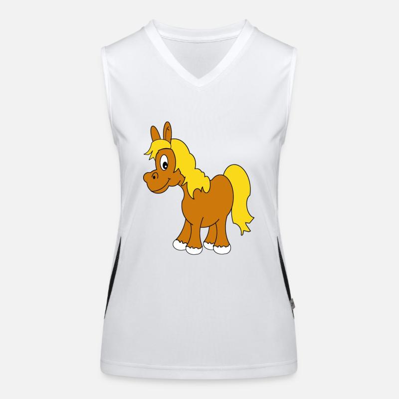 Pferd Funktionelles Kontrast-Tank Top für Frauen