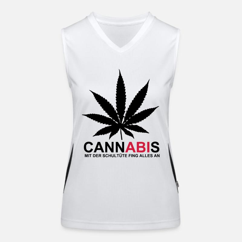 ABIMOTTO - Cannabis - WITH THE schultüte IT ALL Women's Functional Contrast Tank Top