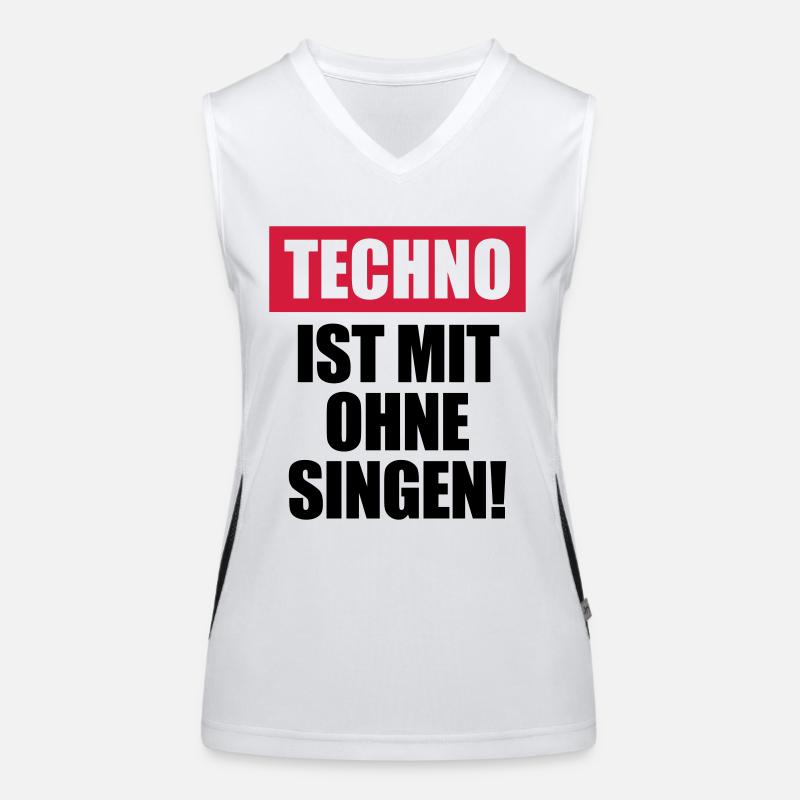 Techno ist mit ohne singen Funktionelles Kontrast-Tank Top für Frauen