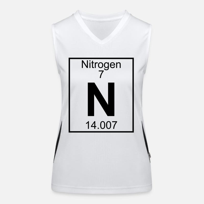 Periodic table element 7 - N (nitrogen) - BIG Débardeur respirant contrasté Femme