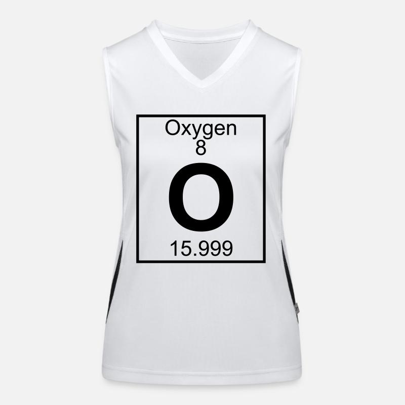 Periodic table element 8 - O (oxygen) - BIG Débardeur respirant contrasté Femme