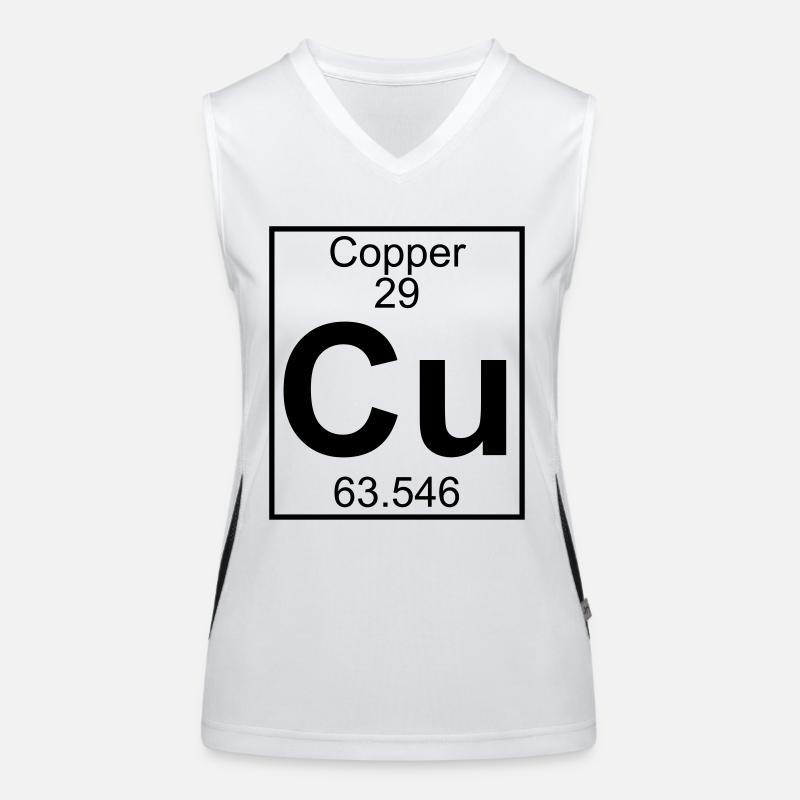 Copper (Cu) (element 29) Women's Functional Contrast Tank Top
