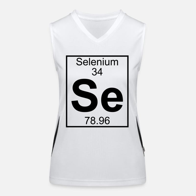 Periodic table element 34 - Se (selenium) - BIG Débardeur respirant contrasté Femme