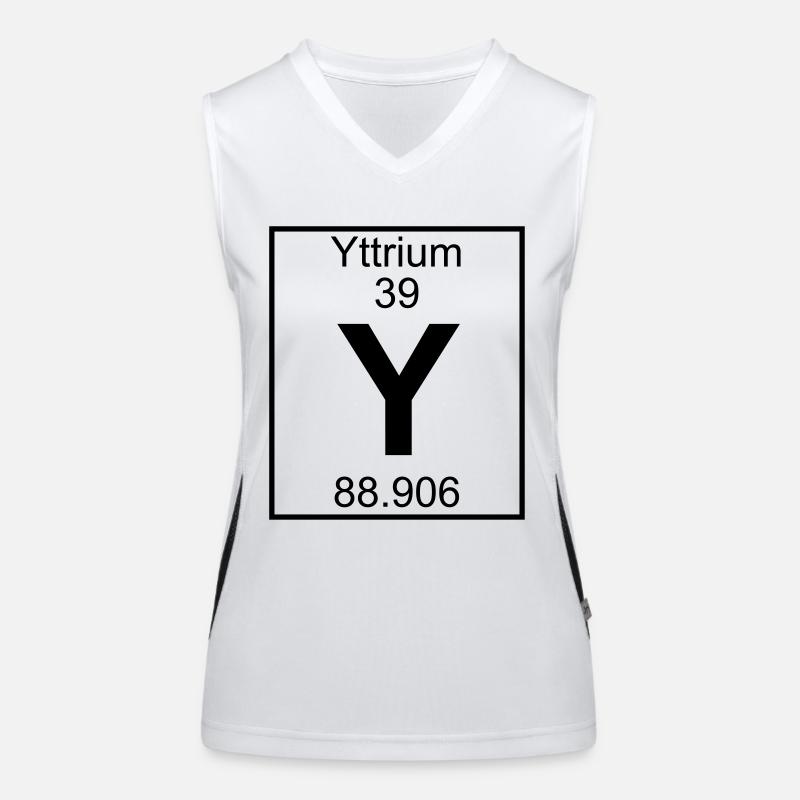 Yttrium (Y) (element 39) Women's Functional Contrast Tank Top