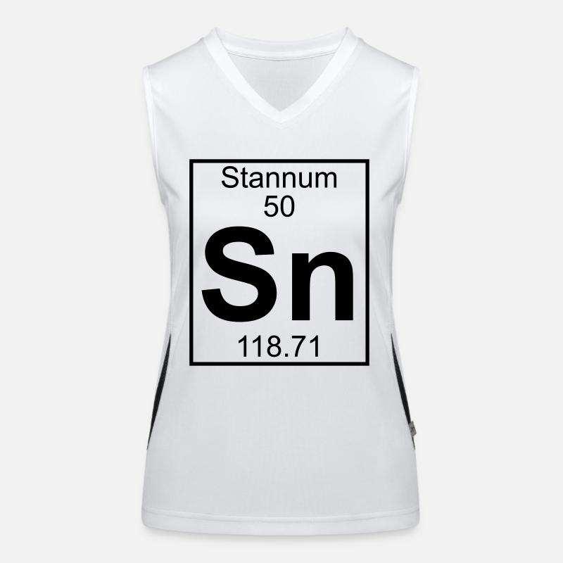 Stannum (Sn) (element 50) Women's Functional Contrast Tank Top