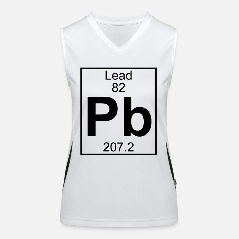 Lead (Pb) (element 82) Women's Functional Contrast Tank Top
