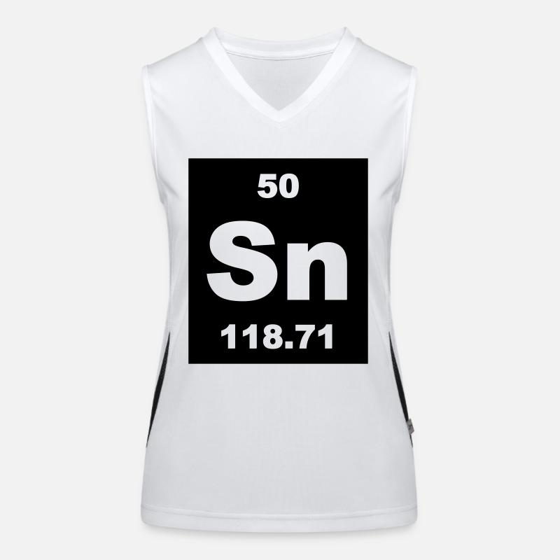 Element 50 - sn (tin) - Short-inv Funktionelles Kontrast-Tank Top für Frauen