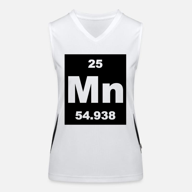 Manganese (Mn) (element 25) Women's Functional Contrast Tank Top