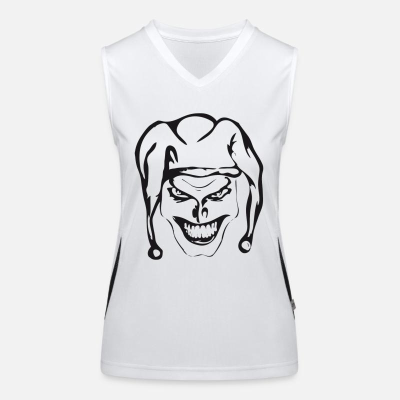 Evil joker Digitalprint template Women's Functional Contrast Tank Top