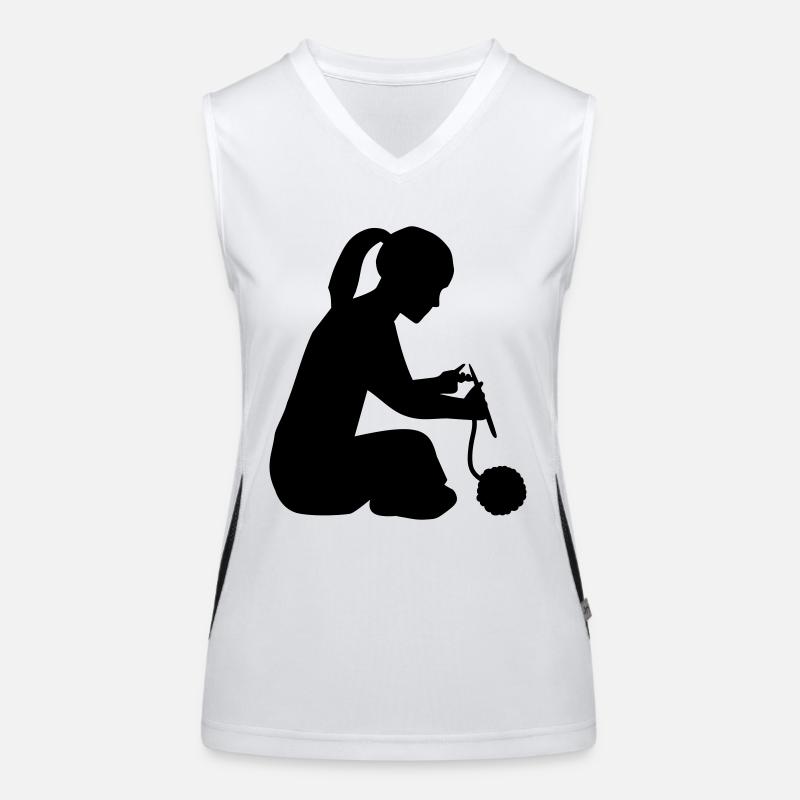 Stricken Funktionelles Kontrast-Tank Top für Frauen