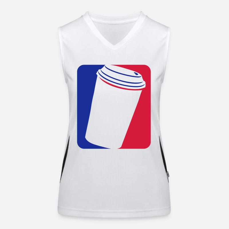 Blue Red Coffee Mug Women's Functional Contrast Tank Top