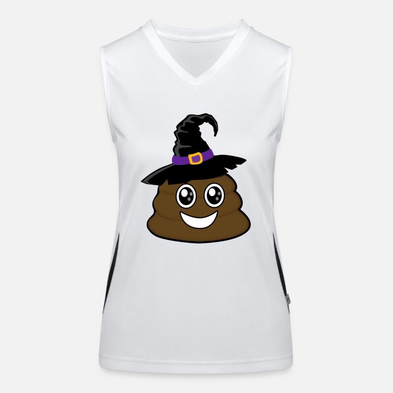 Cute Caca d Halloween Sorciere Débardeur respirant contrasté Femme