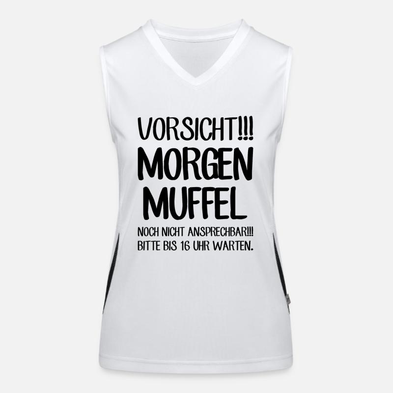 Morgenmuffel - Noch nicht ansprechen Bitte warten Funktionelles Kontrast-Tank Top für Frauen