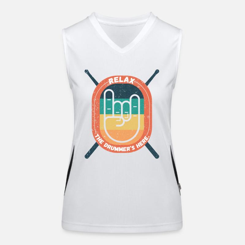 Drums, relax the drummer is there Women's Functional Contrast Tank Top