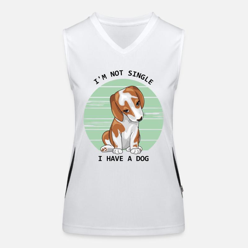 Je ne suis pas célibataire. J’ai un beagle Débardeur respirant contrasté Femme