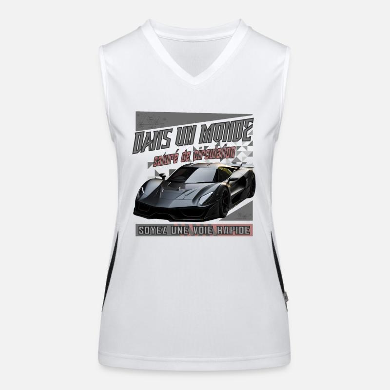 Seien Sie auf der Überholspur Funktionelles Kontrast-Tank Top für Frauen