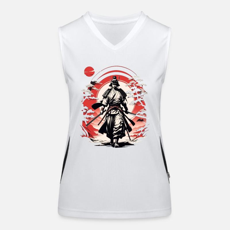 Samurai Warrior - Japan - Demon Women's Functional Contrast Tank Top