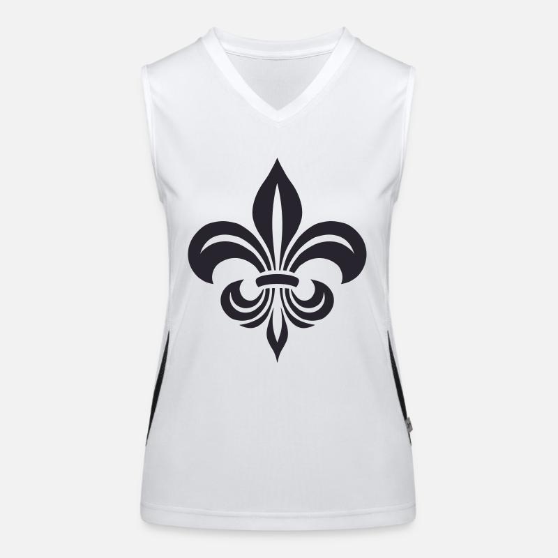 Symbol von Fleur de Lys Funktionelles Kontrast-Tank Top für Frauen