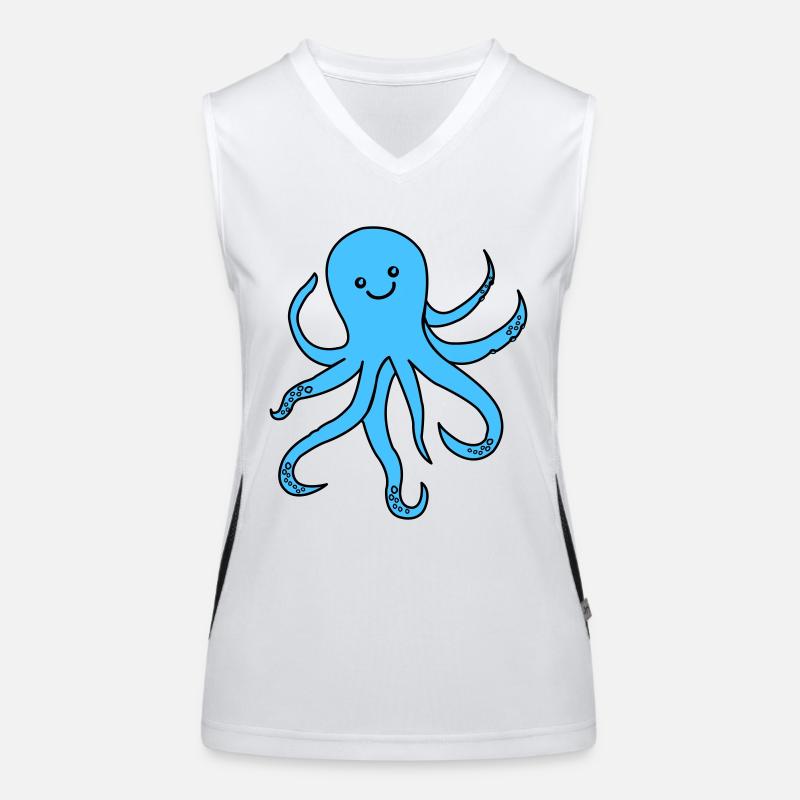 krake oktopus Funktionelles Kontrast-Tank Top für Frauen