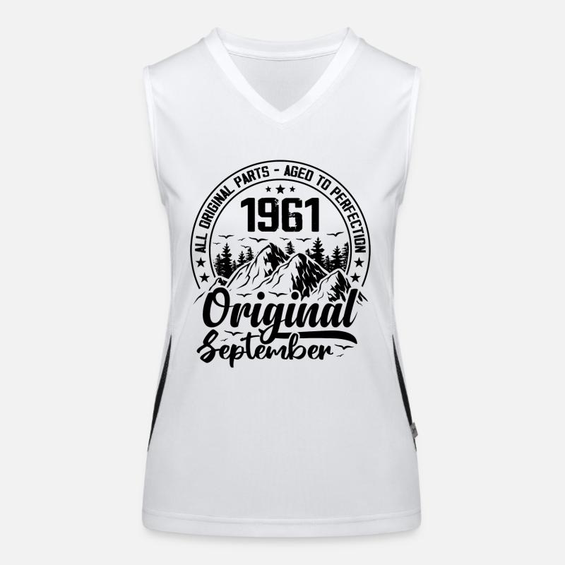 1961 September Original 63 Jahre Geburtstagsgeschenk Funktionelles Kontrast-Tank Top für Frauen