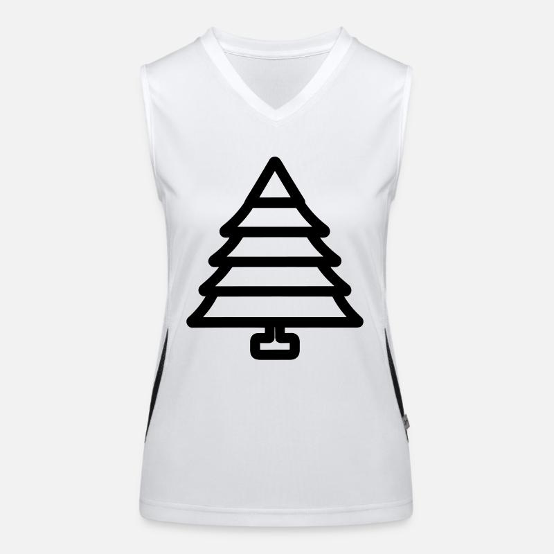 Weihnachtsbaum Funktionelles Kontrast-Tank Top für Frauen