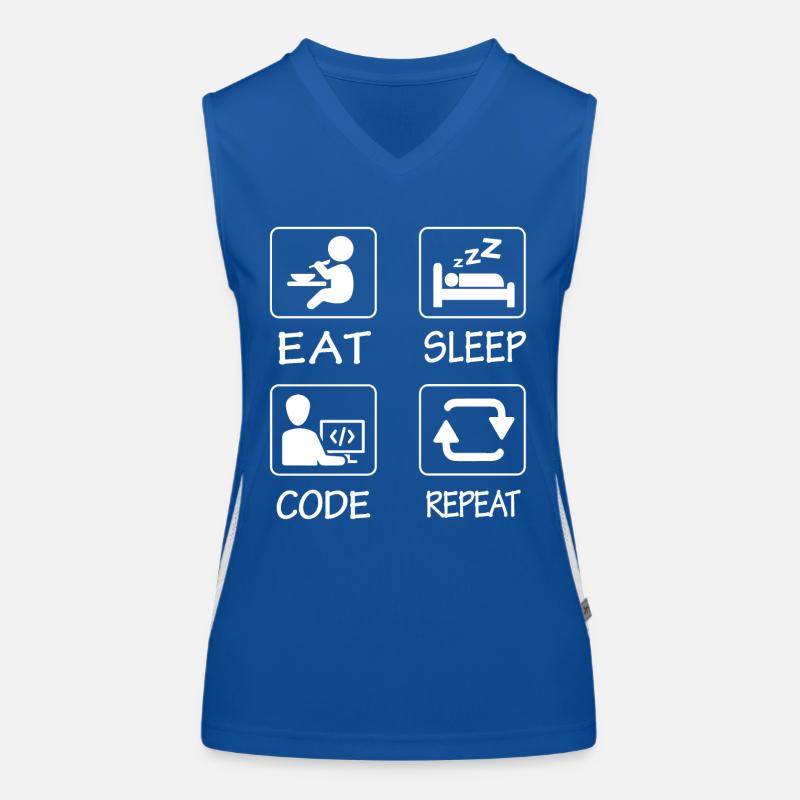 Eat Sleep Code Repeat Women's Functional Contrast Tank Top