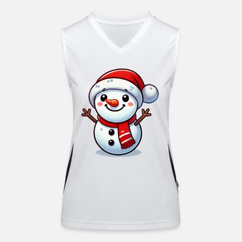 Snowman Funktionelles Kontrast-Tank Top für Frauen