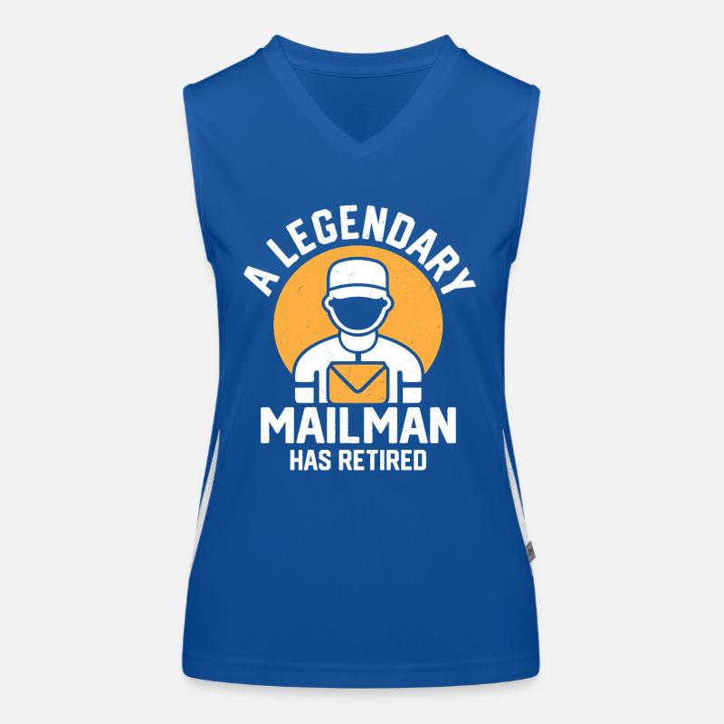 A Legendary Mailman Has Retired Postal Worker Mail Funktionelles Kontrast-Tank Top für Frauen
