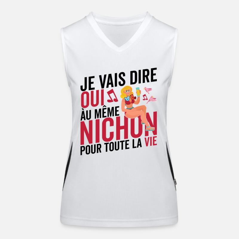 Bachelorette party same tit for all life future groom Women's Functional Contrast Tank Top