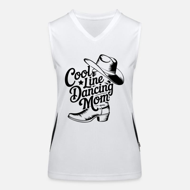 Coole Line Dance Mama Linedance Mom Funktionelles Kontrast-Tank Top für Frauen