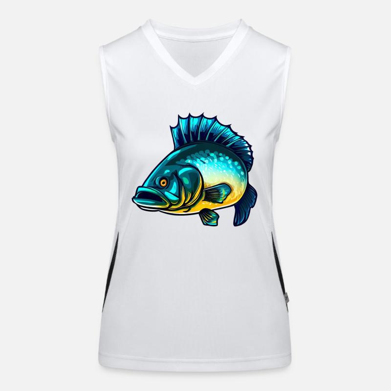 Zander Perch Angler Women's Functional Contrast Tank Top