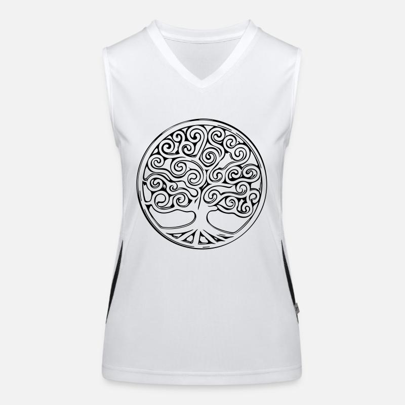 Arbre de vie Mandala Esprit Débardeur respirant contrasté Femme