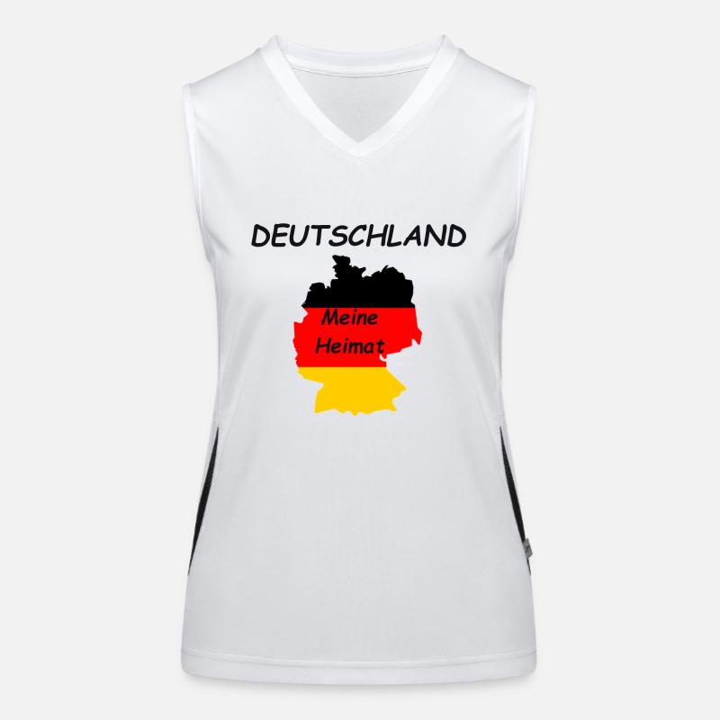 Allemagne ma maison - drapeau / drapeau Débardeur respirant contrasté Femme