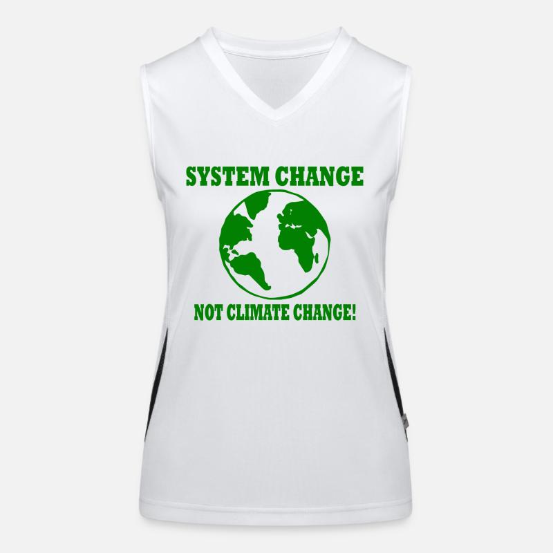 system change not climate change Funktionelles Kontrast-Tank Top für Frauen