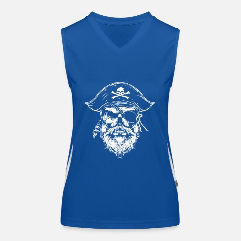Crâne de pirate Débardeur respirant contrasté Femme