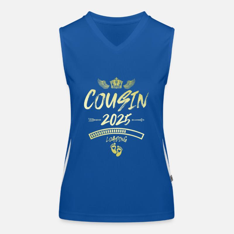 Cousin 2025 Loading Spruch Funktionelles Kontrast-Tank Top für Frauen